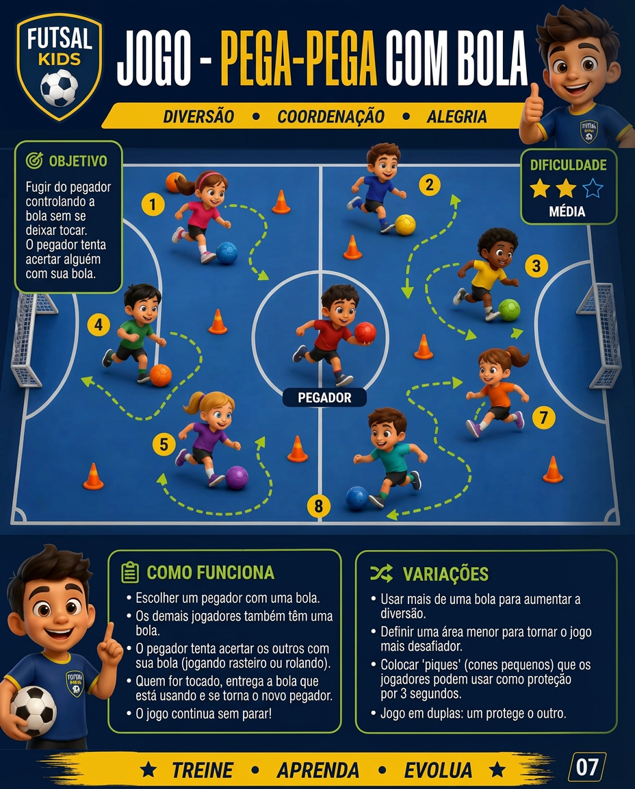 Prévia de página: jogo pega-pega com bola